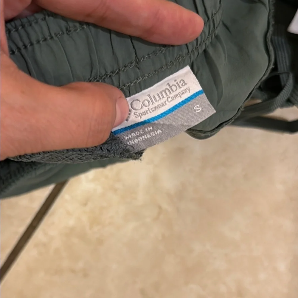 Green Athletic Shorts with Elastic Waistband